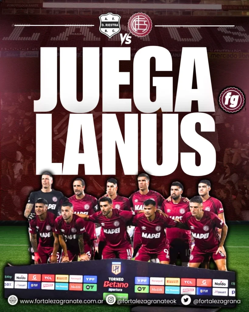 Juega Lanús con Riestra