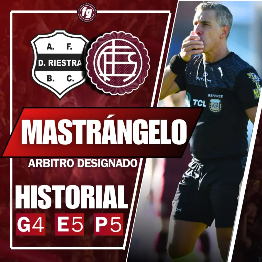 Mastrángelo árbitro Lanús Riestra