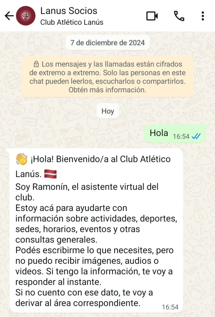 Lanús socios WhatsApp Ramonín