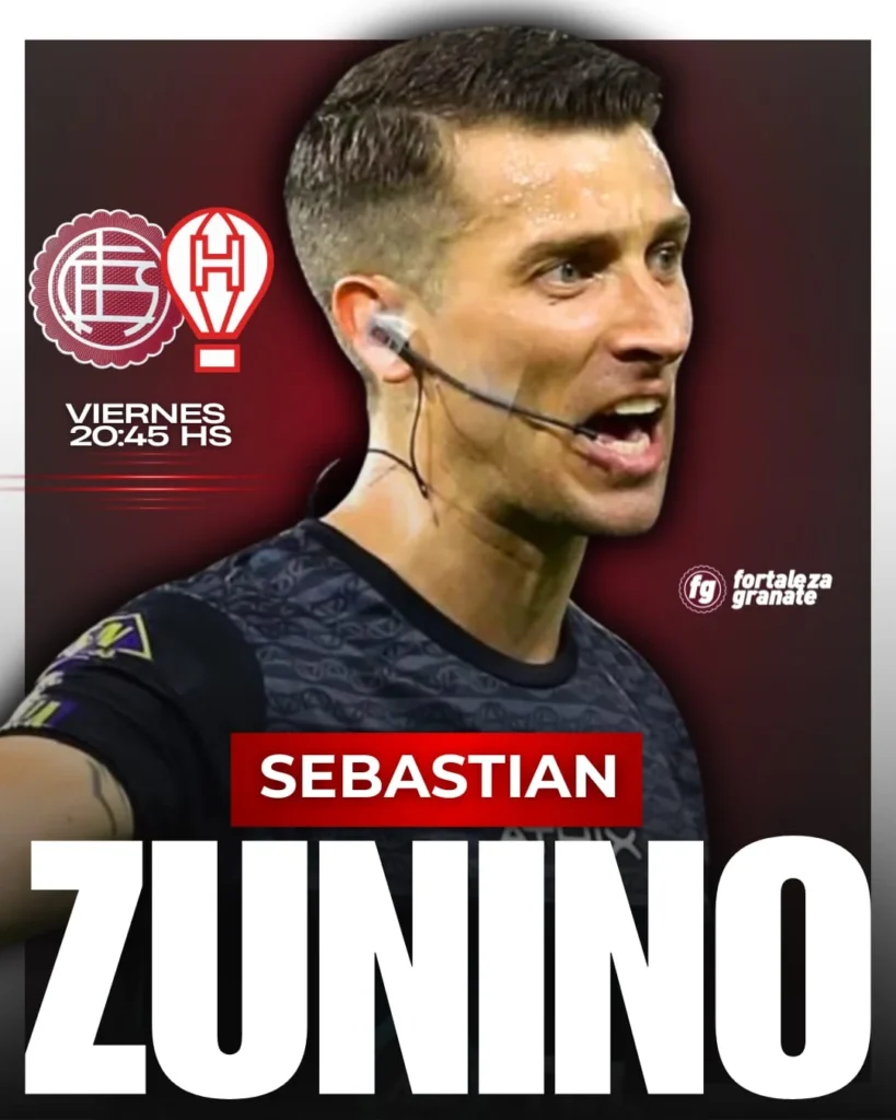 Zunino árbitro Lanús Huracán
