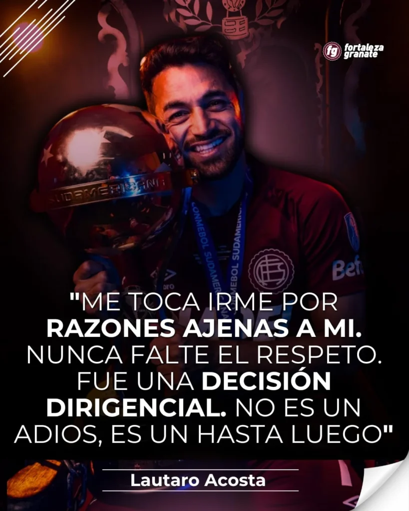 Lautaro Acosta despedida