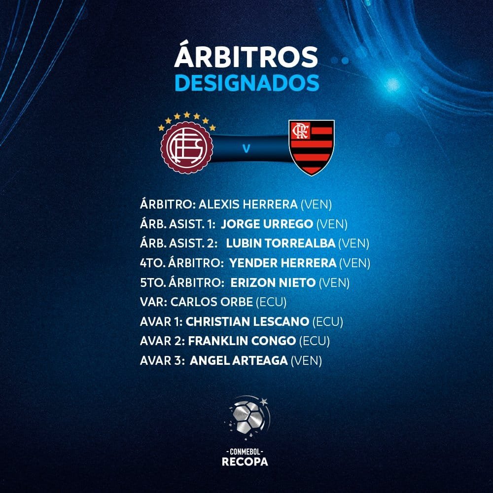 Autoridades Lanús Flamengo final ida