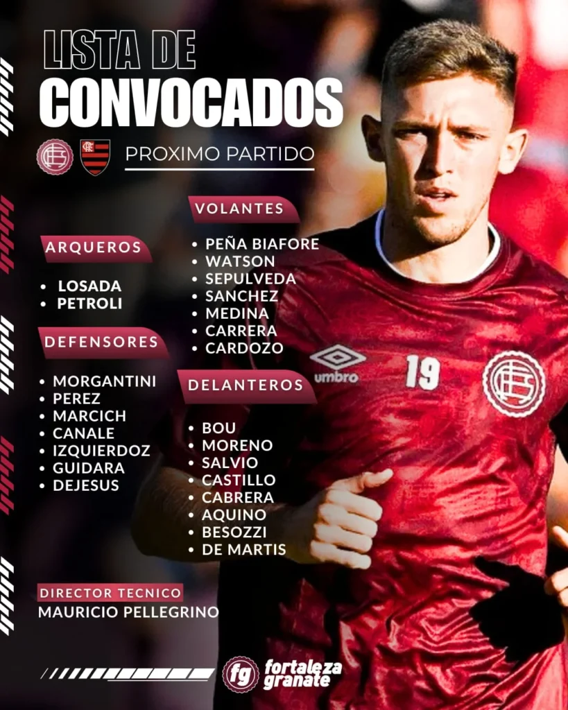 Convocados Lanús Flamengo