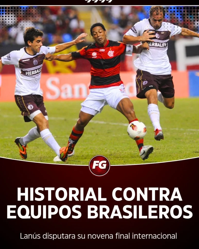 Historial Lanús contra equipos brasileros