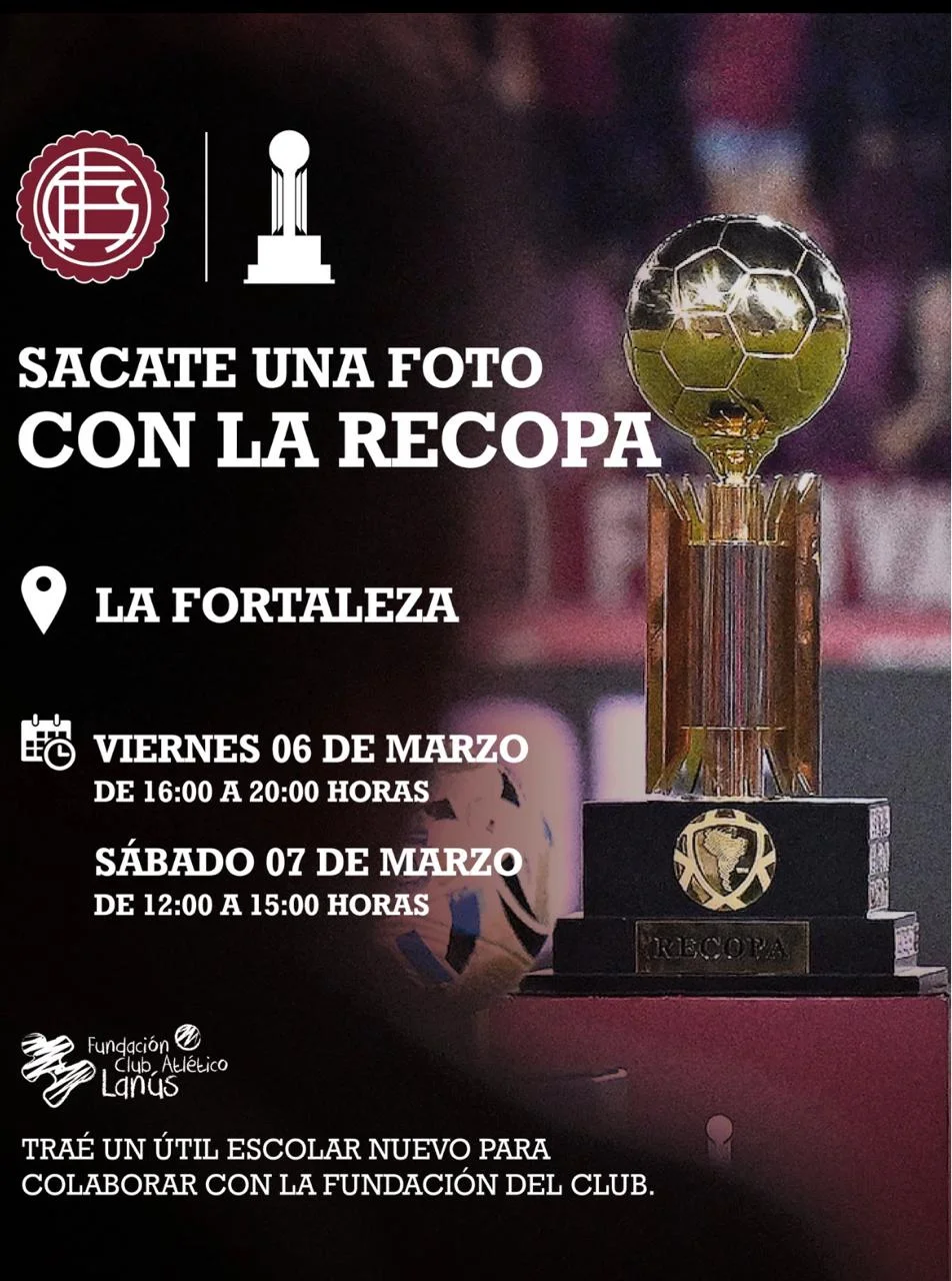 Foto con la Recopa Sudamericana