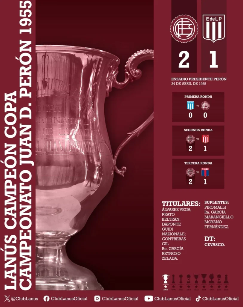 Copa Perón 1955 aniversario