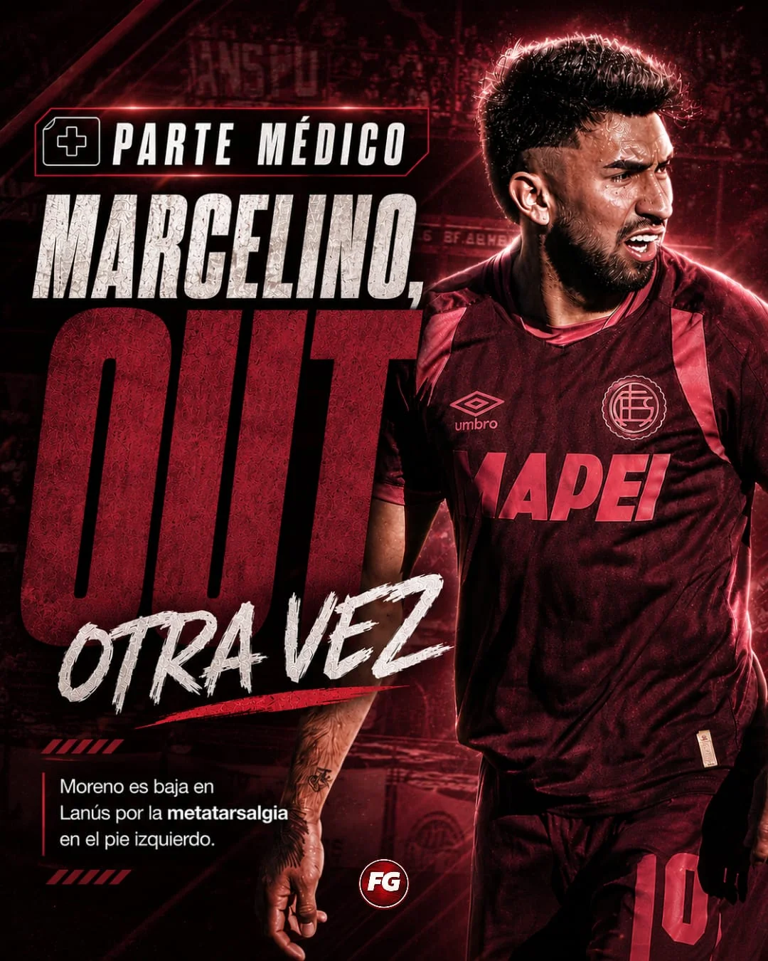 Marcelino Moreno lesión
