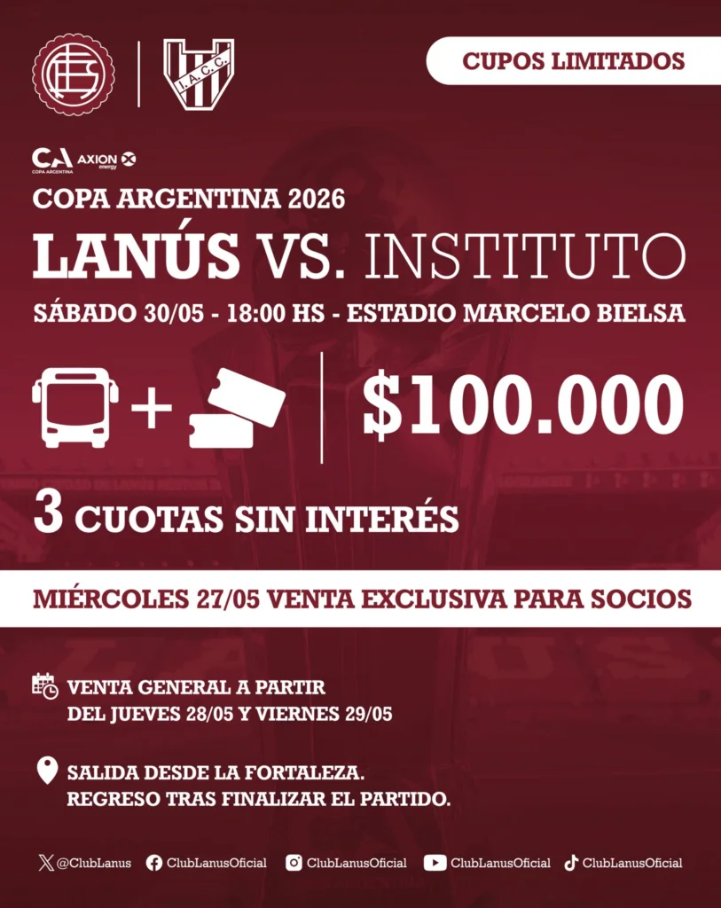 Combo entrada + micro a Rosario