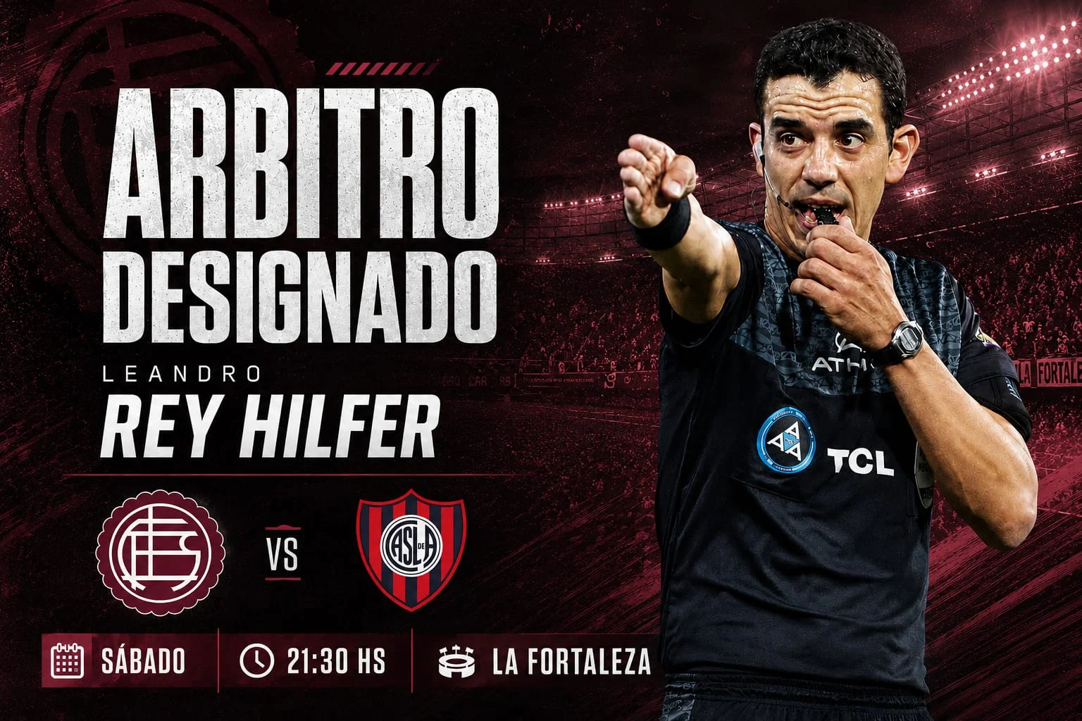 Rey Hilfer árbitro Lanús San Lorenzo