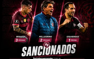 Sanciones Besozzi Pellegrino Izquierdoz Copa Argentina