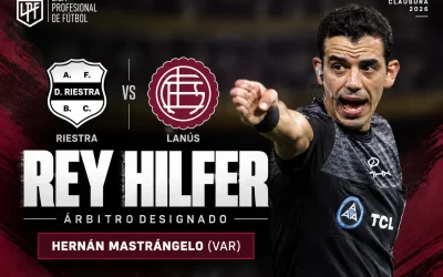 Rey Hilfer árbitro de Riestra Lanús